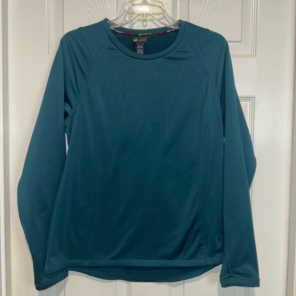 Spyder Active Teal Long Sleeve Top. Size L